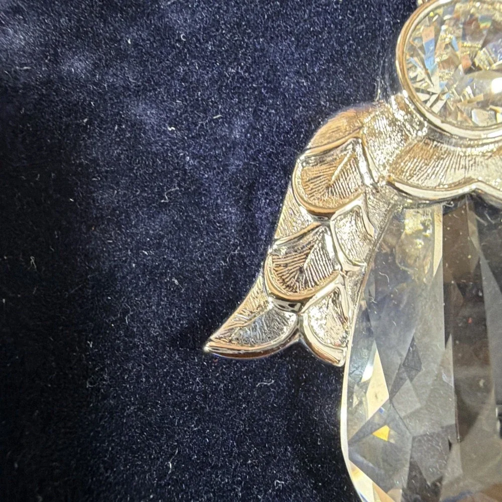 Swarovski Crystal Teardrop Angel Christmas Ornament 1299914 Vintage 2004 Retired